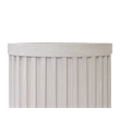Modern Wood Living Room Entertainment Tulane Round Pedestal - White