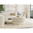 Modern Wood Living Room Entertainment Tulane Round Pedestal - White