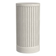 Modern Wood Living Room Entertainment Tulane Round Pedestal - White