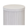 Modern Wood Living Room Entertainment Tulane Round Pedestal - White