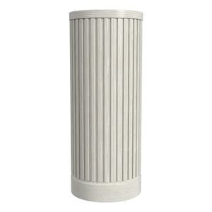 Modern Wood Living Room Entertainment Tulane Round Pedestal - White