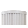 Modern Wood Living Room Entertainment Tulane Round Pedestal - White
