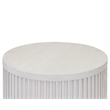 Modern Wood Living Room Entertainment Tulane Round End Table - White