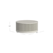 Modern Wood Living Room Entertainment Tulane Round Cocktail Table - White