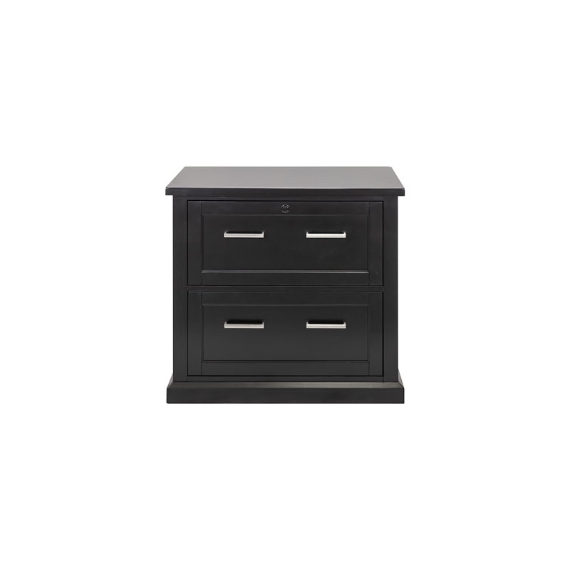 Modern Wood Lateral File Office Lateral File Storage File Fully Assembled Black