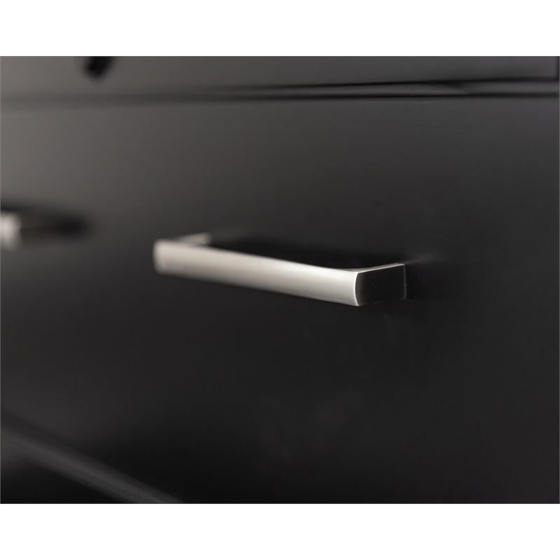 Modern Wood Lateral File Office Lateral File Storage File Fully Assembled Black