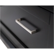 Modern Wood Drop-Lid Secretary Desk Fully Assembled Black Finish