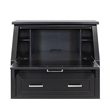 Modern Wood Drop-Lid Secretary Desk Fully Assembled Black Finish