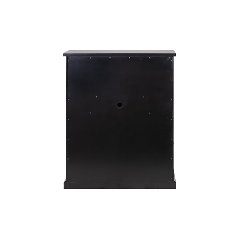 Modern Wood Drop-Lid Secretary Desk Fully Assembled Black Finish