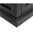 Modern Wood Drop-Lid Secretary Desk Fully Assembled Black Finish
