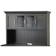Modern Wood Hutch With Doors Storage Hutch Office Storage Fully Assembled Black