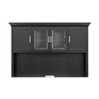Modern Wood Hutch With Doors Storage Hutch Office Storage Fully Assembled Black