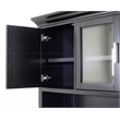 Modern Wood Hutch With Doors Storage Hutch Office Storage Fully Assembled Black