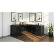 Modern Wood L-Desk & Return Writing Table & Return Office Desk & Return Black