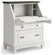 Martin Furniture Hartford Wood Drop-Lid Secretary Desk in White