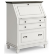 Martin Furniture Hartford Wood Drop-Lid Secretary Desk in White