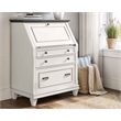 Martin Furniture Hartford Wood Drop-Lid Secretary Desk in White