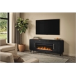80in Modern Fireplace Console Entertainment Storage TV Stand Fully Assmbld Black