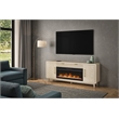 80in Modern Fireplace Console Entertainment Storage TV Stand Fully Assembed White Wood