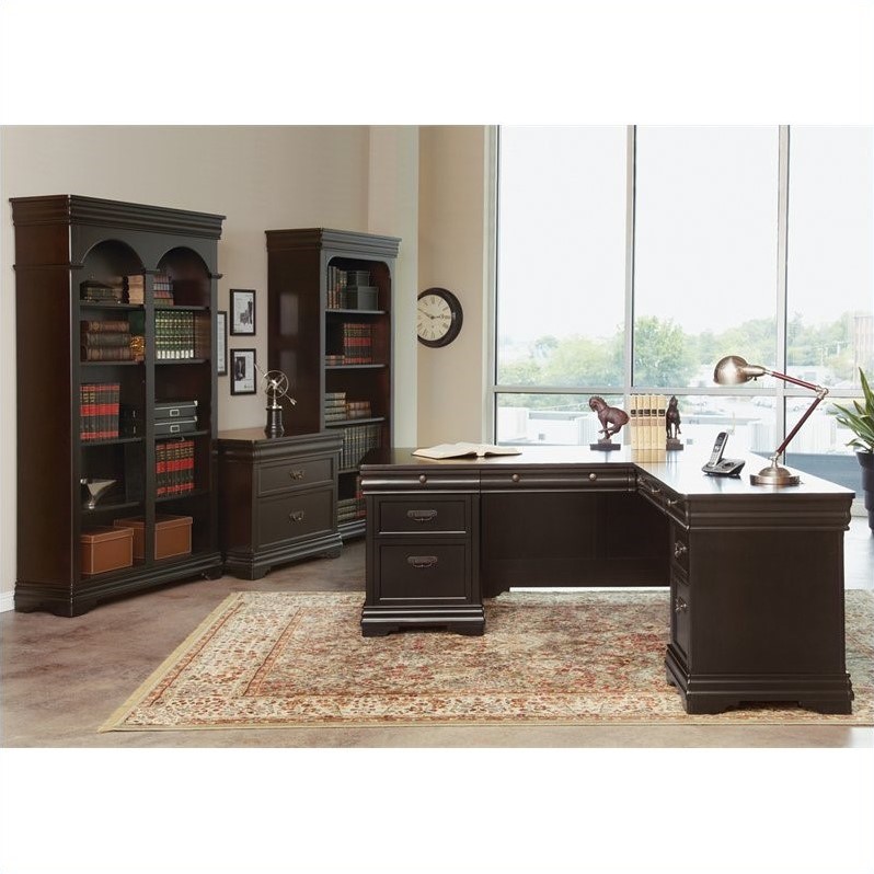Martin Furniture Beaumont Desk and Return in Deep Java BT684XXR