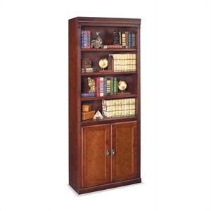 martin furniture huntington club 6 shelf wood bookcase in vibrant cherry