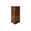 Huntington Oxford Four Wood Drawer File Cabinet Office Storage File Drawer Brown
