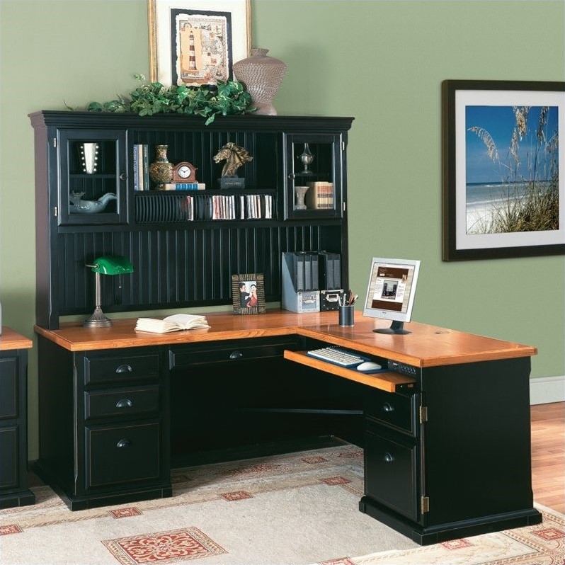 Martin Furniture Southampton Rhf L Shaped Executive Desk In Oynx