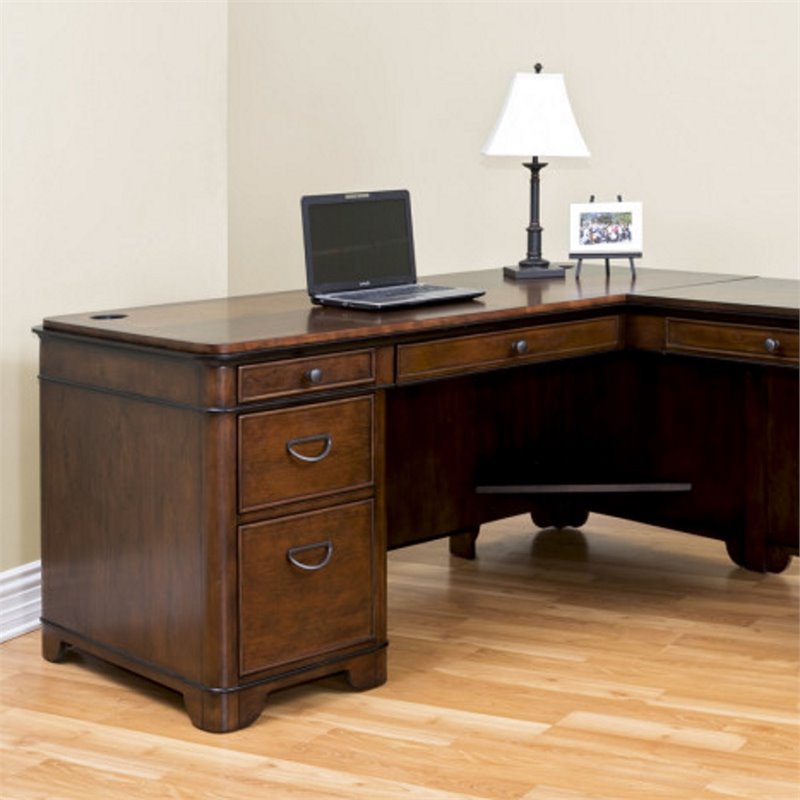 Martin Furniture Kensington Desk for Right Hand Facing Return in Warm ...