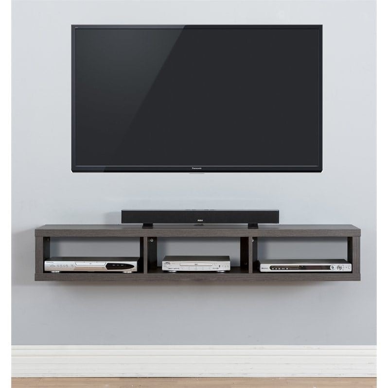 Martin Furniture Shallow 60" Floating TV Stand in Skyline 