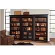 Hartford Wood Bookcase With Doors Storage Cabinet Office Shelves Black