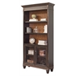 Hartford Wood Bookcase With Doors Storage Cabinet Office Shelves Black