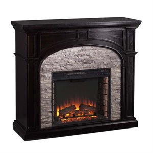 tanaya electric fireplace in ebony and gray