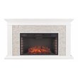 SEI Furniture Canyon Heights Faux Stone Electric Fireplace