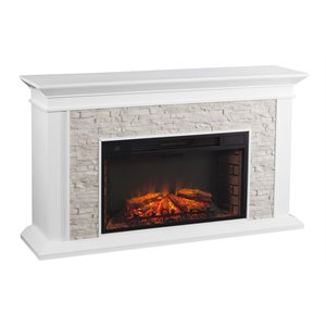 sei furniture canyon heights faux stone electric fireplace