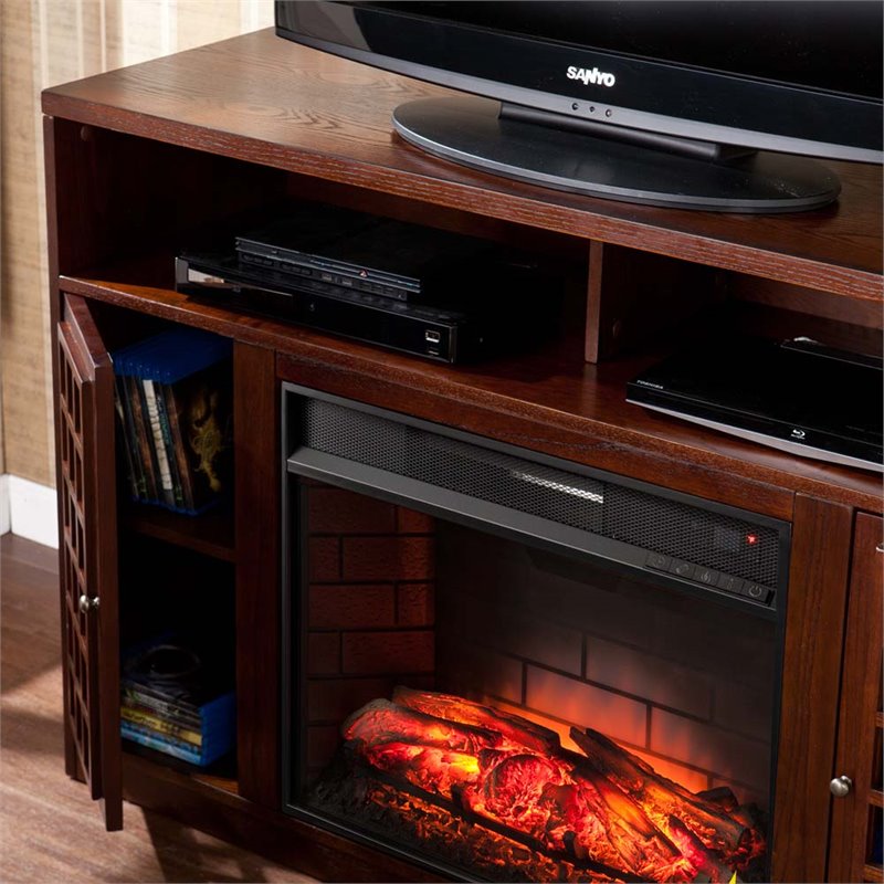 Southern Enterprises Narita Infrared Electric Fireplace TV Stand FI9301