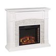 SEI Furniture Seneca Faux Stone Electric Fireplace TV Stand