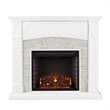 SEI Furniture Seneca Faux Stone Electric Fireplace TV Stand
