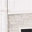 SEI Furniture Seneca Faux Stone Electric Fireplace TV Stand