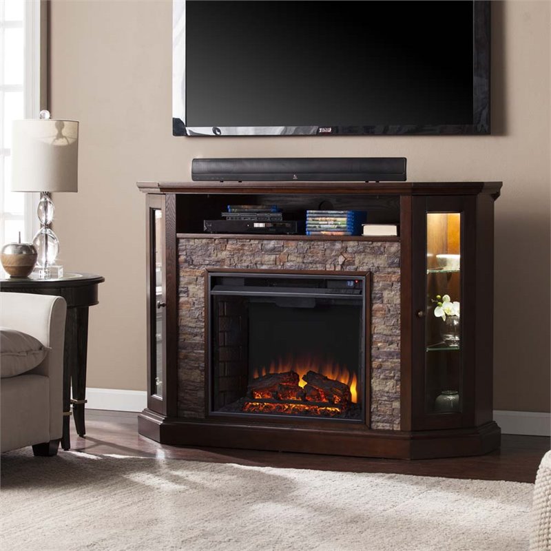 SEI Furniture Redden Corner Electric Fireplace TV Stand Cymax Business