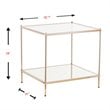 SEI Furniture Knox Square Glass Top End Table in Gold