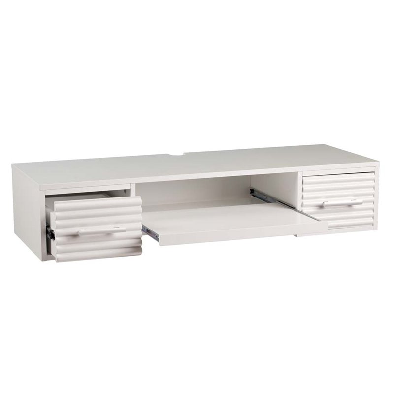 SEI Furniture Simon Wall Mount Desk in White