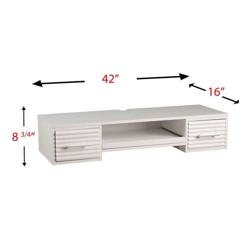 SEI Furniture Simon Wall Mount Desk in White