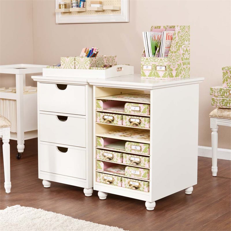 Southern Enterprises Anna Griffin 3 Drawer File Cabinet in White - HZ4923