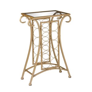 Newnan Glass Top Wine Rack Pub Table