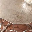 SEI Furniture Clarissa Metal Accent End Table in Antique Silver