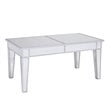 SEI Furniture Mirage Mirrored Coffee Table in Distressed Silver