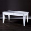 SEI Furniture Mirage Mirrored Coffee Table in Distressed Silver