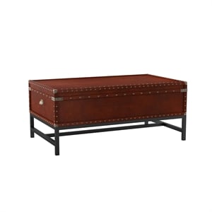 SEI Furniture Voyager Storage Coffee Table in Espresso