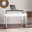 SEI Furniture Inman Wood & Metal Adjustable Height Sit-Stand Desk in White