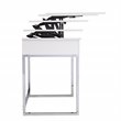 SEI Furniture Inman Wood & Metal Adjustable Height Sit-Stand Desk in White